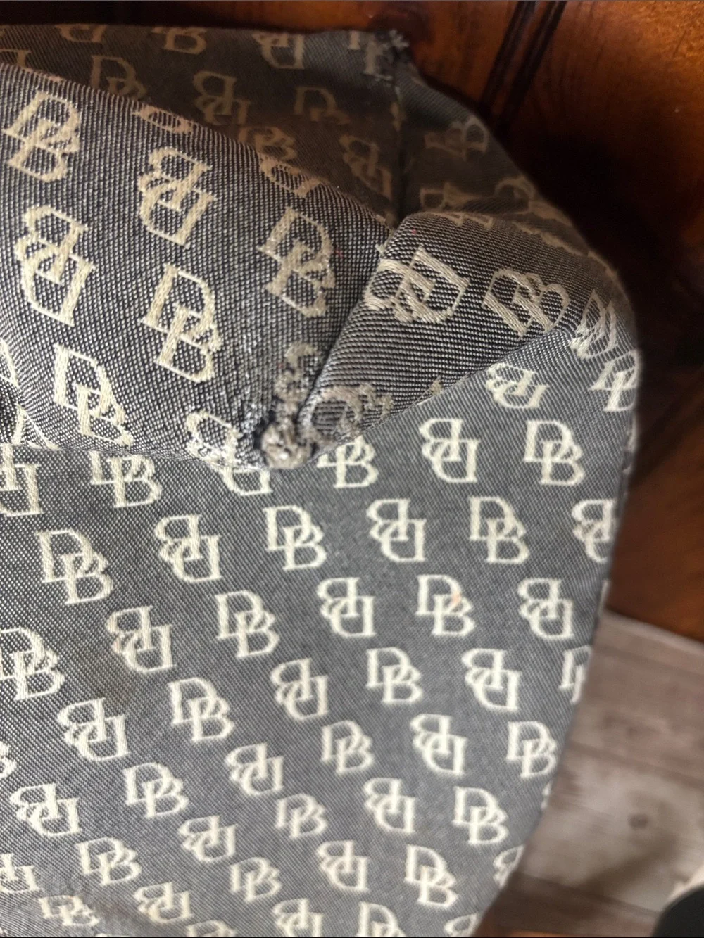 DOONEY & BOURKE AUTHENTIC Monogram Shoulder Bag / Leather Strap & Detail
